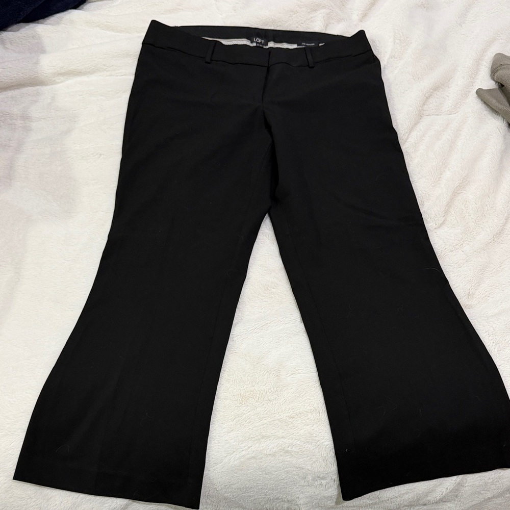LOFT Black Boot Cut Dress Pants